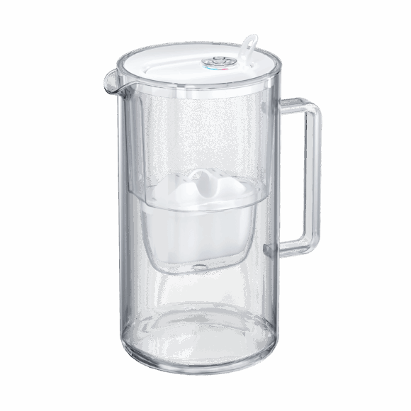 AQUAPHOR Eleganta stikla krūze ar efektīvu ūdens filtrēšanas kārtridžu Maxfor+ Mg (2,5 l)