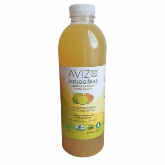 AVIZO Organiskā ierauga dzēriens ar kurkumu un citronu – 1000 ml